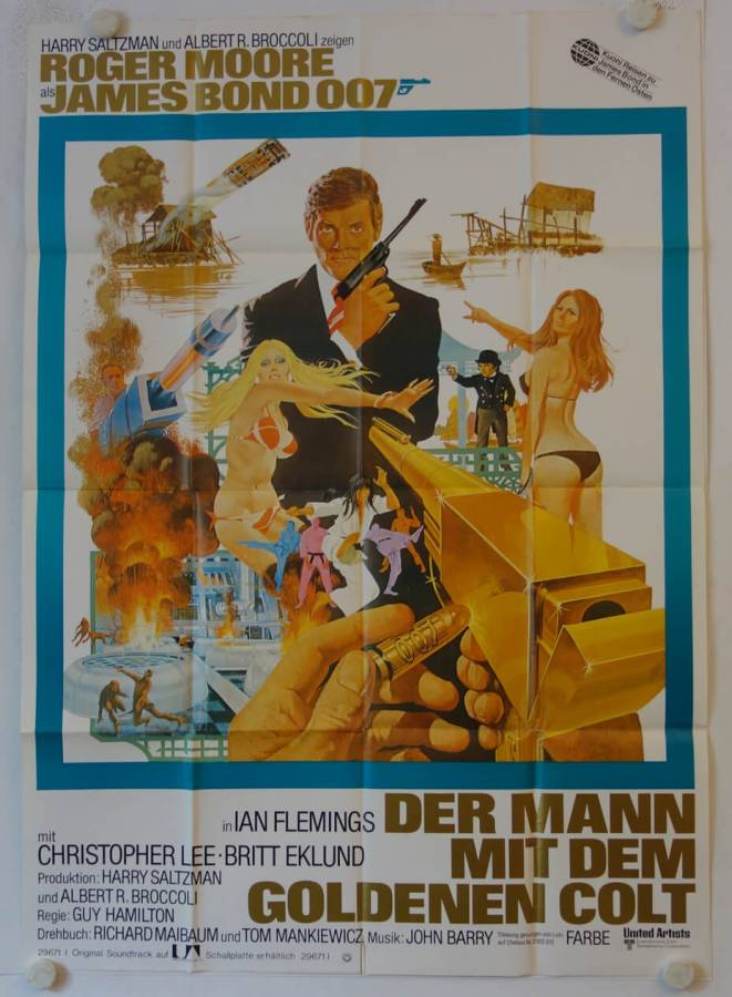 The Man with the Golden Gun original release german double-panel movie poster